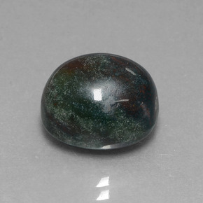 8,25 ctw natürlicher grüner Blutstein, Oval Schliff, Lichtundurchlässig