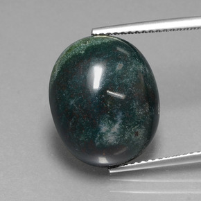 13,33 ctw natürlicher grüner Blutstein, Oval Schliff, Lichtundurchlässig