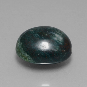 13,33 ctw natürlicher grüner Blutstein, Oval Schliff, Lichtundurchlässig