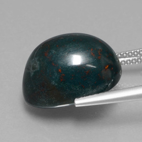 9,17 ctw natürlicher Grün gefleckt Blutstein, Oval Schliff, Lichtundurchlässig