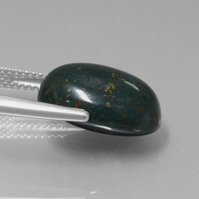 9,17 ctw natürlicher Grün gefleckt Blutstein, Oval Schliff, Lichtundurchlässig