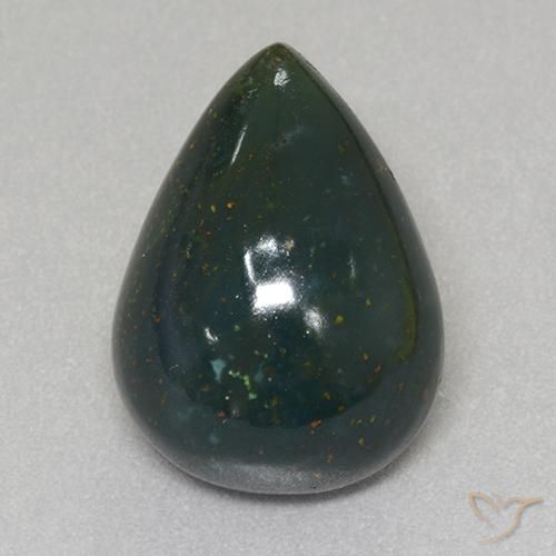 12.50ct Natürlicher Mehrfarbig Blutstein, Birnenform, Lichtundurchlässig