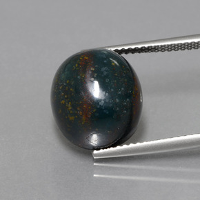 10,68 ctw natürlicher grüner Blutstein, Oval Schliff, Lichtundurchlässig