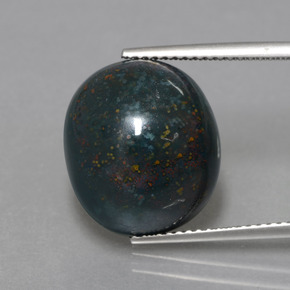 9,17 ctw natürlicher dunkelgrün Blutstein, Oval Schliff, Lichtundurchlässig