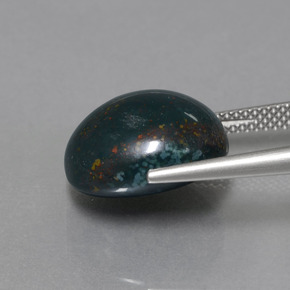 11,31 ctw natürlicher grüner Blutstein, Oval Schliff, Lichtundurchlässig