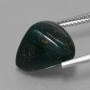 9,17 ctw natürlicher Vielfarbig-grün Blutstein, Trillion, Lichtundurchlässig