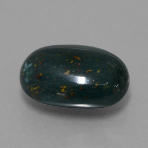 6,78 ctw natürlicher grüner Blutstein, Oval Schliff, Lichtundurchlässig