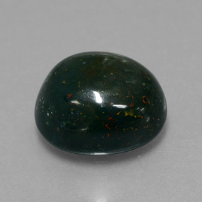 7,40 ctw natürlicher grüner Blutstein, Oval Schliff, Lichtundurchlässig