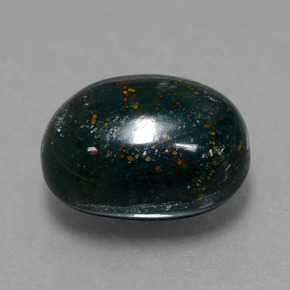 9,10 ctw natürlicher grüner Blutstein, Oval Schliff, Lichtundurchlässig
