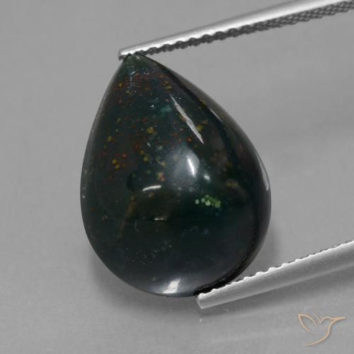 8.65ct Natürlicher Mehrfarbig Blutstein, Birnenform, Lichtundurchlässig