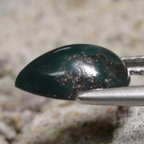 1,79 ctw natürlicher grüner Blutstein, Birnenform, Lichtundurchlässig