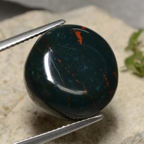 9,17 ctw natürlicher dunkelgrün Blutstein, Rund Schliff, Lichtundurchlässig