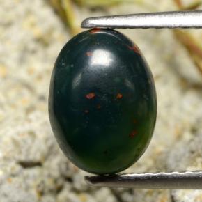 1,80 ctw natürlicher grüner Blutstein, Oval Schliff, Lichtundurchlässig
