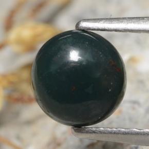 0,84 ctw natürlicher grüner Blutstein, Rundschliff, Lichtundurchlässig