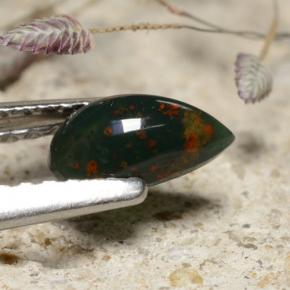 9,17 ctw natürlicher Grün Blutstein, Birnenform, Lichtundurchlässig