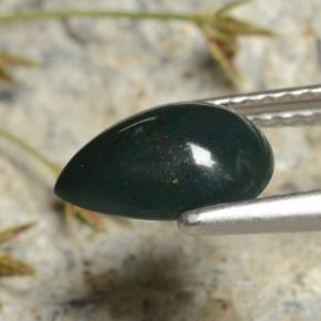 9,17 ctw natürlicher Grün Blutstein, Birnenform, Lichtundurchlässig