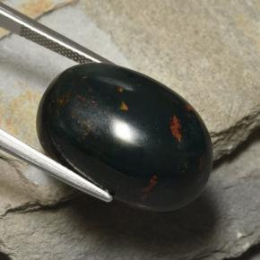 25,89 ctw natürlicher grüner Blutstein, Oval Schliff, Lichtundurchlässig