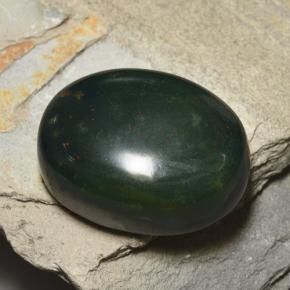 42,77 ctw natürlicher grüner Blutstein, Oval Schliff, Lichtundurchlässig