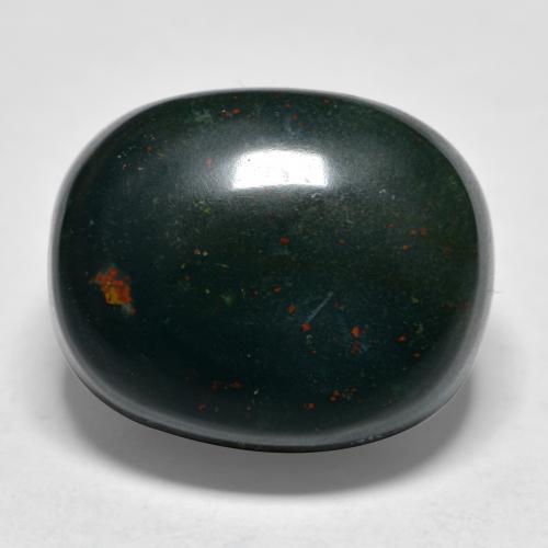 22,33 ctw natürlicher grüner Blutstein, Oval Schliff, Lichtundurchlässig