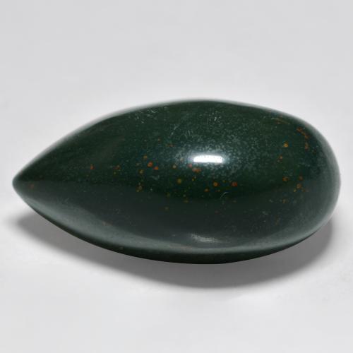 9,17 ctw natürlicher Vielfarbig-grün Blutstein, Birnenform, Lichtundurchlässig