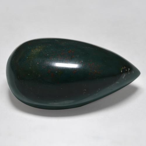 9,17 ctw natürlicher Vielfarbig-grün Blutstein, Birnenform, Lichtundurchlässig