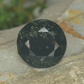 9,17 ctw natürlicher Grün gefleckt Blutstein, Rund Schliff, Lichtundurchlässig