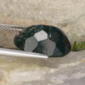 7,10 ctw natürlicher grüner Blutstein, Oval Schliff, Lichtundurchlässig