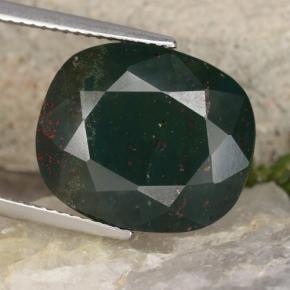 11,29 ctw natürlicher grüner Blutstein, Oval Schliff, Lichtundurchlässig