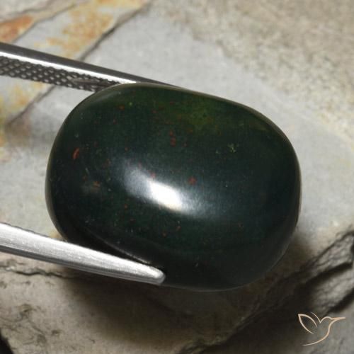 9,17 ctw natürlicher Waldgrün Blutstein, Oval, Lichtundurchlässig