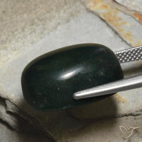 9,17 ctw natürlicher Waldgrün Blutstein, Oval, Lichtundurchlässig