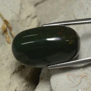 9,17 ctw natürlicher dunkelgrün Blutstein, Oval, Lichtundurchlässig