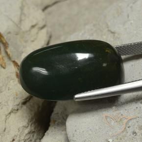 9,17 ctw natürlicher dunkelgrün Blutstein, Oval, Lichtundurchlässig