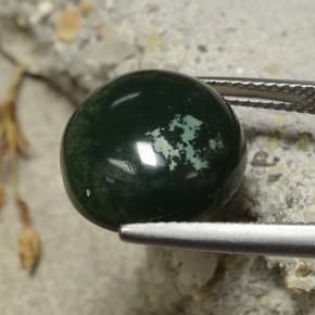 8,69 ctw natürlicher grüner Blutstein, Rundschliff, Lichtundurchlässig
