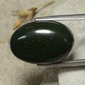 17,32 ctw natürlicher grüner Blutstein, Oval Schliff, Lichtundurchlässig