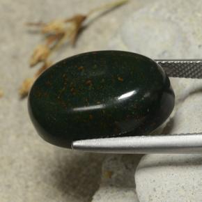 17,32 ctw natürlicher grüner Blutstein, Oval Schliff, Lichtundurchlässig