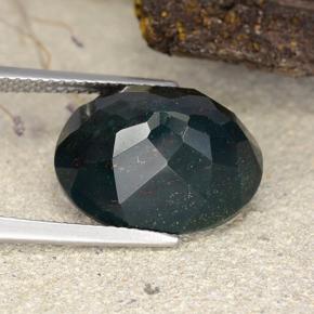 9,17 ctw natürlicher Vielfarbig-grün Blutstein, Oval Schliff, Lichtundurchlässig