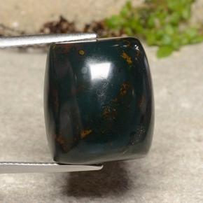 9,17 ctw natürlicher Grün gefleckt Blutstein, Ausgefallene Form, Lichtundurchlässig