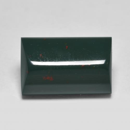 9,17 ctw natürlicher tiefgrün Blutstein, Baguette, Lichtundurchlässig