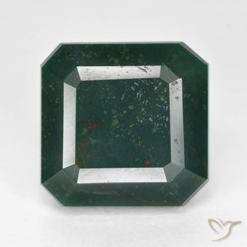 13.27ct Natürlicher Mehrfarbig Blutstein, Smaragdschliff, Lichtundurchlässig