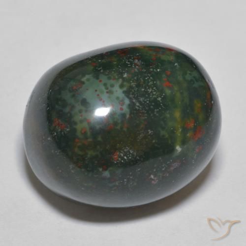24.63ct Natürlicher Mehrfarbig Blutstein, Oval, Lichtundurchlässig