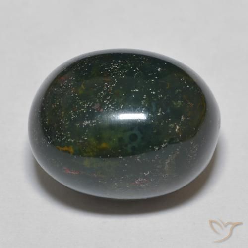 17.10ct Natürlicher Mehrfarbig Blutstein, Oval, Lichtundurchlässig