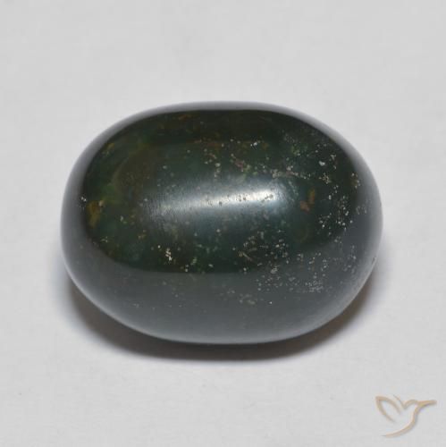 12.54ct Natürlicher tiefgrün Blutstein, Oval, Lichtundurchlässig