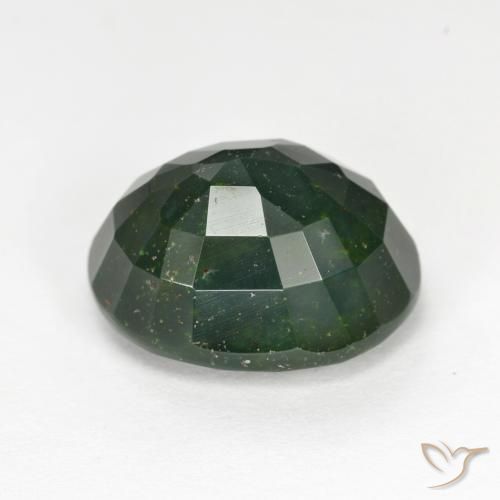 9,17 ctw natürlicher Waldgrün Blutstein, Oval, Lichtundurchlässig