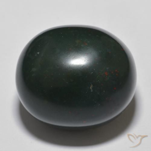 29.31ct Natürlicher dunkelgrün Blutstein, Oval, Lichtundurchlässig
