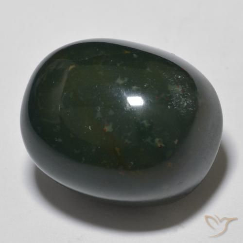 9,17 ctw natürlicher Waldgrün Blutstein, Oval, Lichtundurchlässig