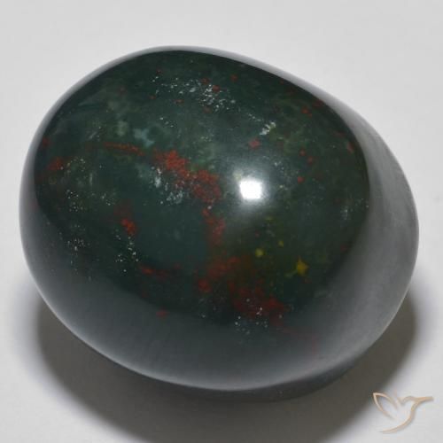 34.30ct Natürlicher Mehrfarbig Blutstein, Oval, Lichtundurchlässig
