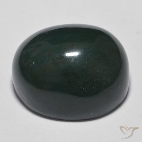 9,17 ctw natürlicher dunkelgrün Blutstein, Oval, Lichtundurchlässig