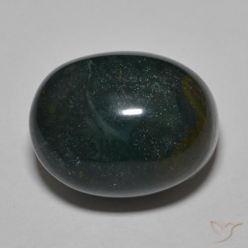25.67ct Natürlicher Mehrfarbig Blutstein, Oval, Lichtundurchlässig