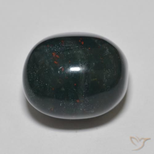 23.18ct Natürlicher Mehrfarbig Blutstein, Oval, Lichtundurchlässig