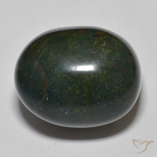 35.43ct Natürlicher Mehrfarbig Blutstein, Oval, Lichtundurchlässig